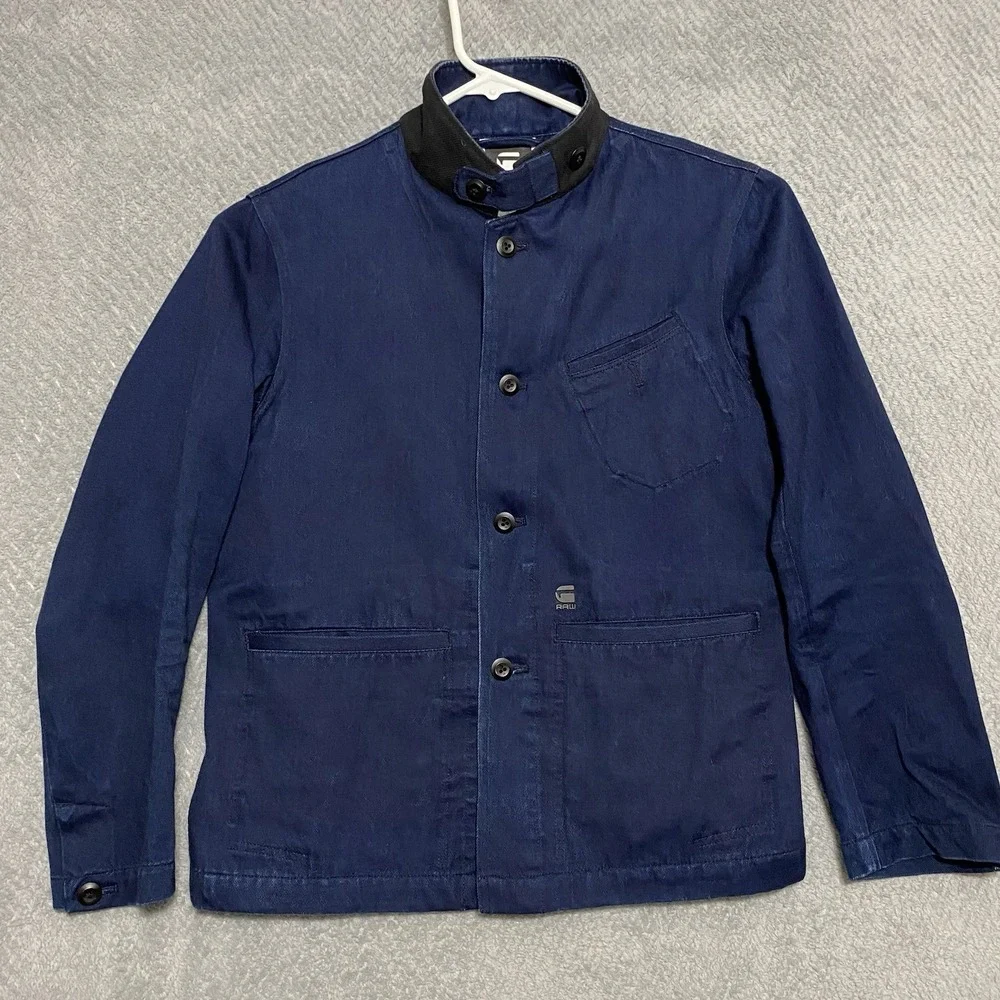 G-Star Raw Correct Blazer Police Blue Jacket Coat Size Tag Size 48 Chest Size 40